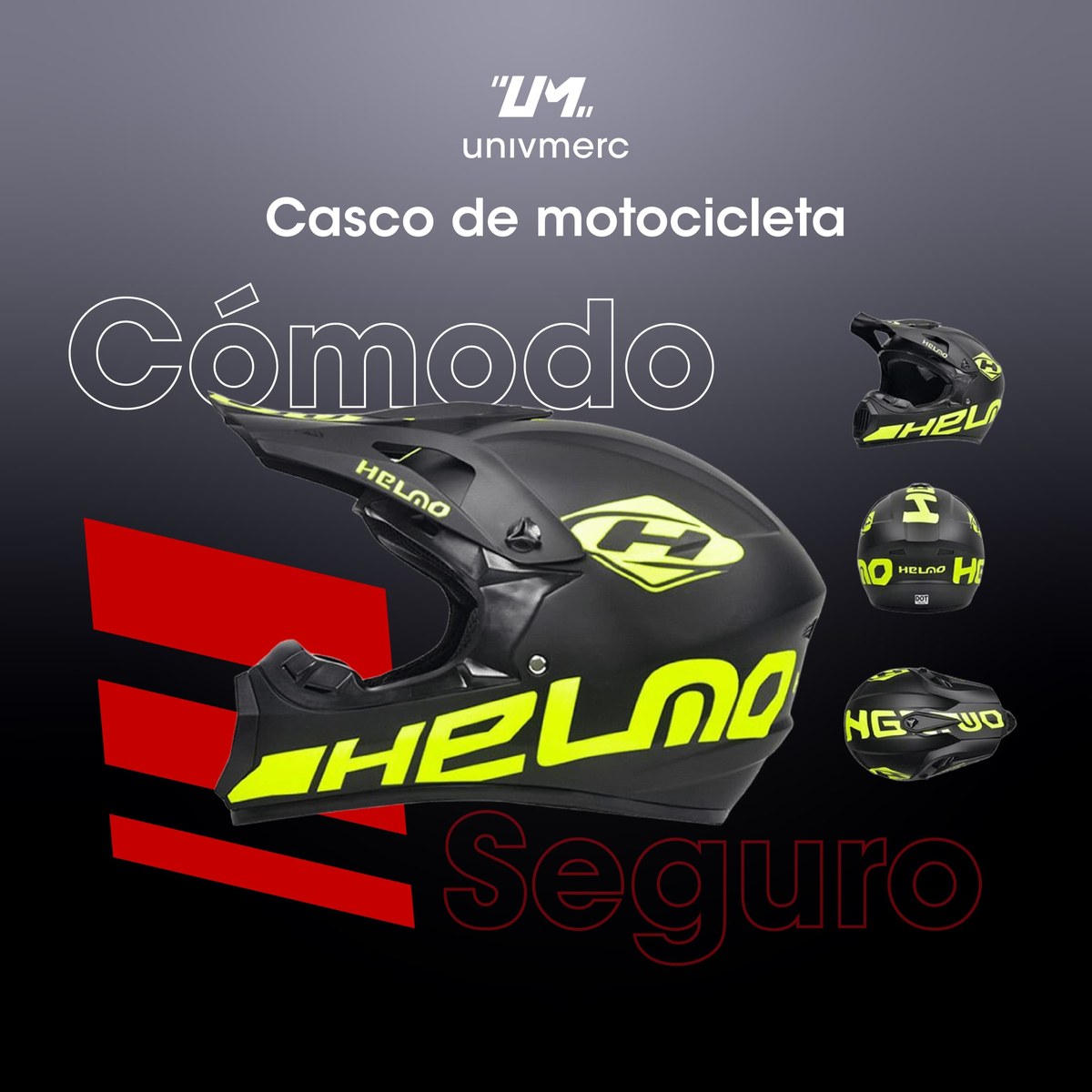 Casco Motocross Helmo